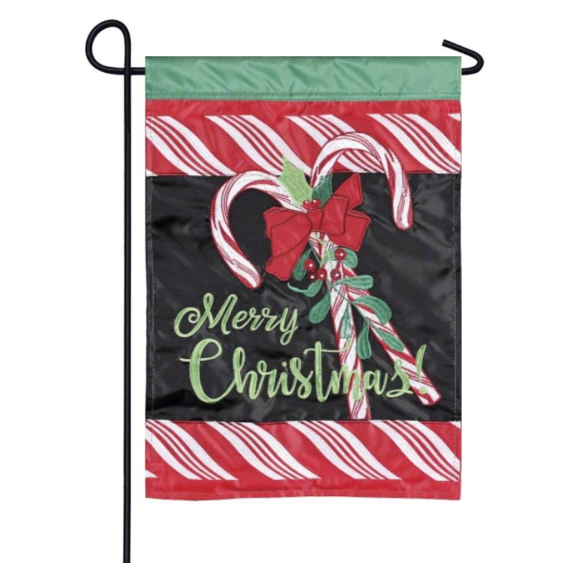 Candy Cane Bow Tie Garden Flag